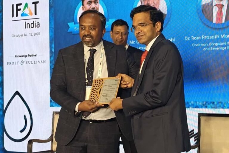 Global recognition for Bangalore Water Board