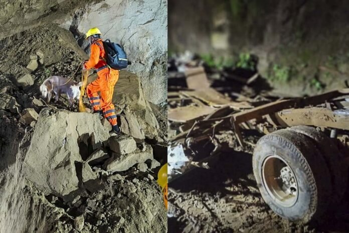 Massive landslide in Bilaspur, Himachal Pradesh