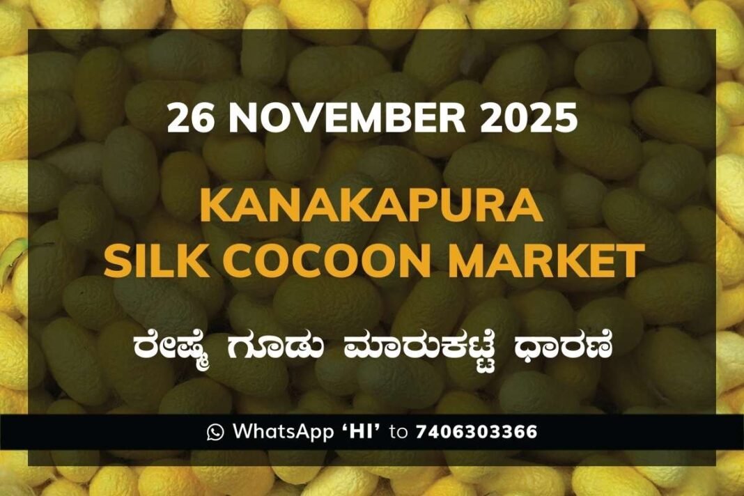Kanakapura Silk Cocoon Market ಕನಕಪುರ ರೇಷ್ಮೆ ಗೂಡು ಮಾರುಕಟ್ಟೆ ಧಾರಣೆ