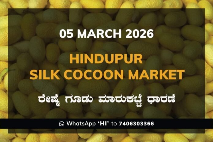 Hindupur Government Silk Cocoon Market Daily Rate Report ಹಿಂದೂಪುರ ರೇಷ್ಮೆ ಗೂಡು ಮಾರುಕಟ್ಟೆ ಧಾರಣೆ