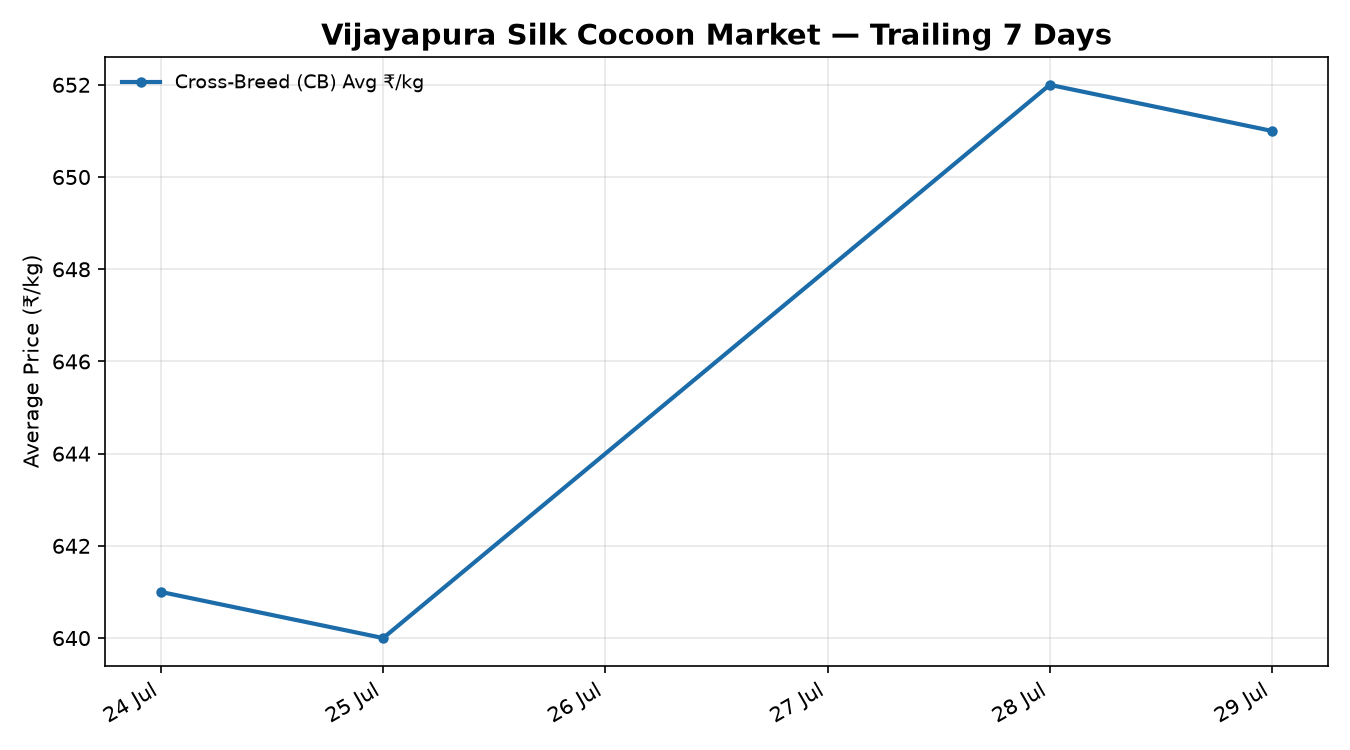 Vijayapura silk cocoon price trend