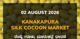Kanakapura Silk Cocoon Market – 02 August 2026 Kanakapura Silk Cocoon Market Rates – 02 August 2026
