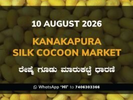 Kanakapura Silk Cocoon Market Rates – 10 August 2026