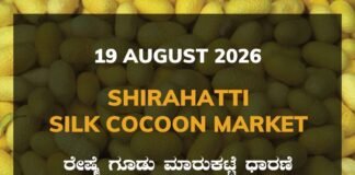 Shirahatti Silk Cocoon Market – 19 August 2026 Shirahatti Silk Cocoon Market Rates – 19 August 2026