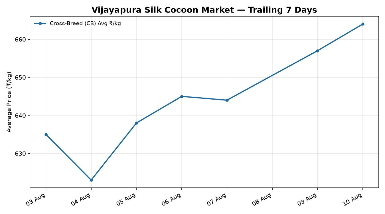 Vijayapura Silk Cocoon 7-Day Price Trend