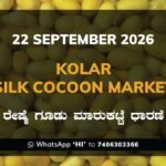Kolar Silk Cocoon Market Rates – 22 September 2026