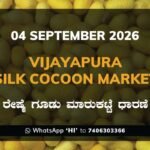 Vijayapura Silk Cocoon Market Rates – 4 September 2026