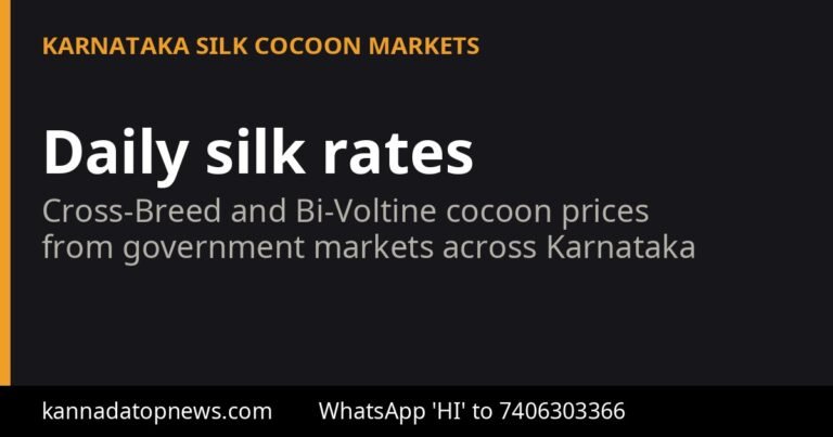 Karnataka daily silk cocoon market rates