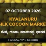 Kyalanuru Silk Cocoon Market Rates – 07 October 2026