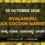 Kyalanuru Silk Cocoon Market Rates – 25 October 2026